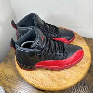 Jordan 12 Retro Flu Game Black Varsity Red CT8013-002 Mens Size 9 Sneaker